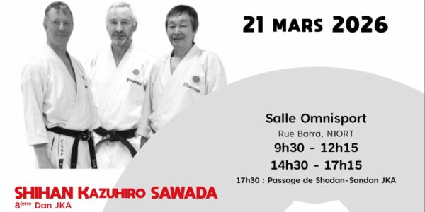 Stage Keiko JKA le 21 mars 2026